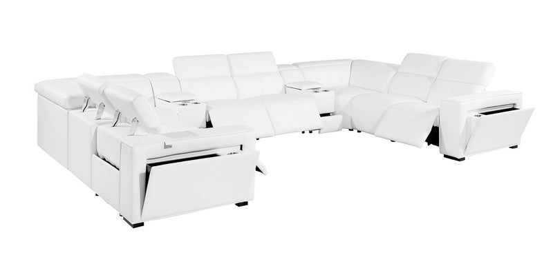 1224 - 10-Piece U-Shaped Sectional Sofa In With 4 Power Recliners & Power Headrests