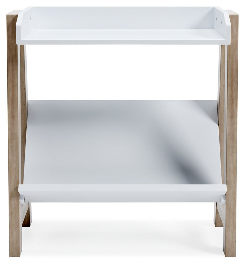 Blariden - Small Bookcase - White / Tan - R&R Furniture Gallery (Fountain Valley, CA)