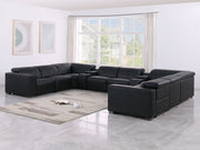 1208 - 10 Piece U Shaped Leather Sectional With 4 Power Recliners & Power Headrest - R&R Furniture Gallery (Fountain Valley, CA)