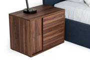Asus - Italian Modern Walnut Nightstand — view 2