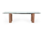Helena - Modern Extendable Glass Dining Table - Large — view 2