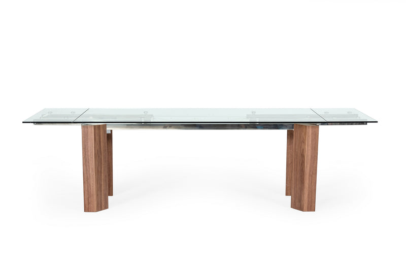 Helena - Modern Extendable Glass Dining Table - Large — view 2