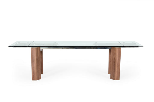 Helena - Modern Extendable Glass Dining Table - Large — view 2