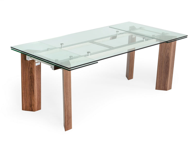 Helena - Modern Extendable Glass Dining Table - Large — view 3