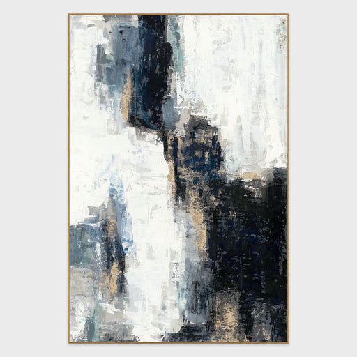 Gloss - 48" x 72" Painting Art by Buddy Whitlock - Gray / Black - R&R Furniture Gallery (Fountain Valley, CA)