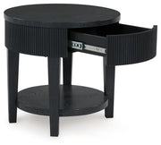 Marstream - Round End Table - Black - R&R Furniture Gallery (Fountain Valley, CA)