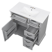 36" Bathroom Vanity With Sink, 2 Tip-Out Drawers, Soft Close Hinges - R&R Furniture Gallery (Fountain Valley, CA)
