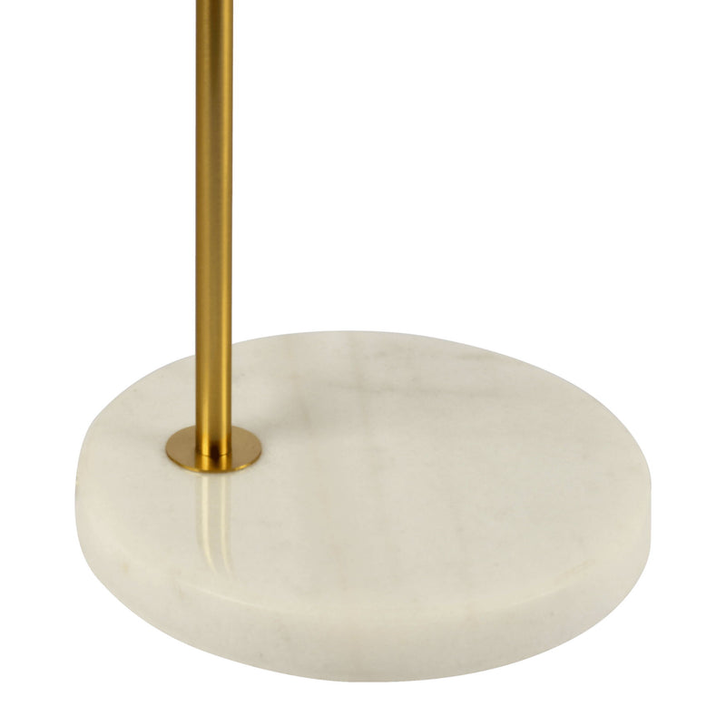 Haven - Clear Table Lamp, Button Control - Gold / White / White Marble - R&R Furniture Gallery (Fountain Valley, CA)