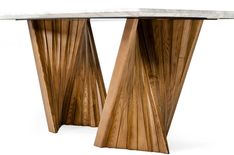 Cadence - Modern Walnut & Marble Dining Table — view 5