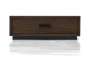 Fantasia - Contemporary Dark Walnut Nightstand — view 2
