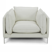 Harvest - Modern White Full Leather Chair — view 2