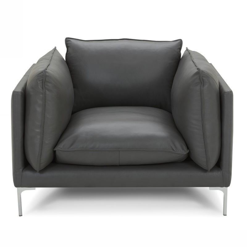 Harvest - Modern Grey Full Leather Chair