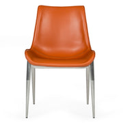 Holt - Modern Cognac Eco-Leather Dining Chair (Set of 2) — view 2