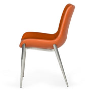 Holt - Modern Cognac Eco-Leather Dining Chair (Set of 2) — view 3