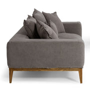 Corina - Modern Grey Fabric Sofa — view 3