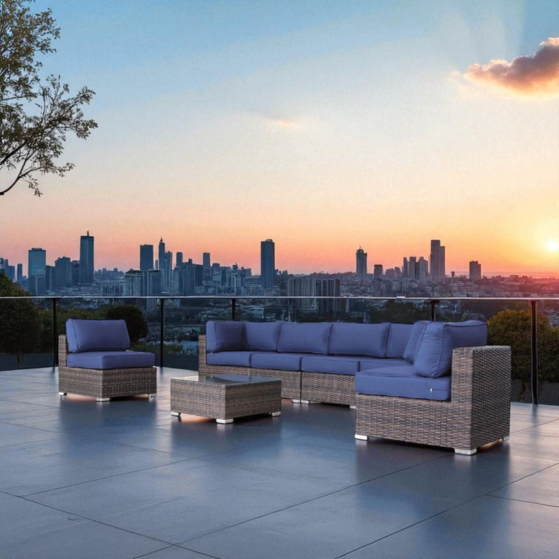 Seating Set With Cushions Handcrafted Wicker Design - R&R Furniture Gallery (Fountain Valley, CA)