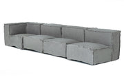 Navstar - Contemporary Grey Fabric Modular Sectional Sofa — view 2