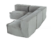 Navstar - Contemporary Grey Fabric Modular Sectional Sofa — view 3
