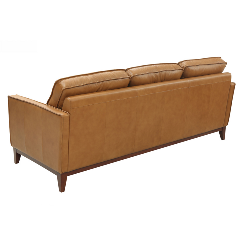 Naylor - Modern Brown Italian Leather Split Sofa — view 5