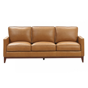 Naylor - Modern Brown Italian Leather Split Sofa — view 3