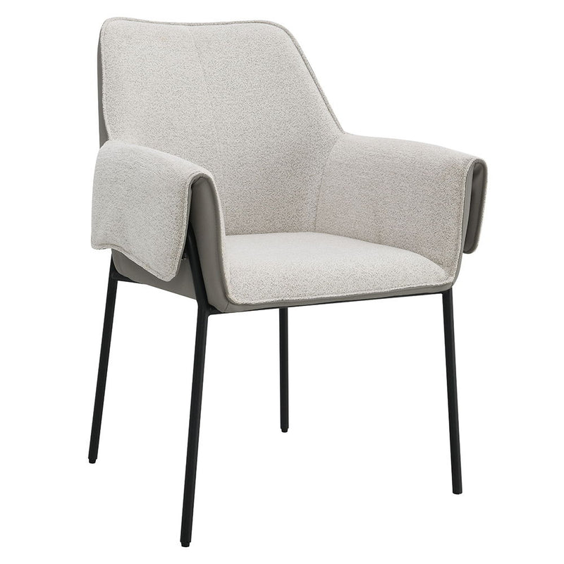 Jirina - Arm Chair (Set of 2) - Beige Chenille - R&R Furniture Gallery (Fountain Valley, CA)