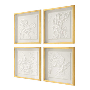 Fourfold - Framed Prints (Set of 4) - Gold
