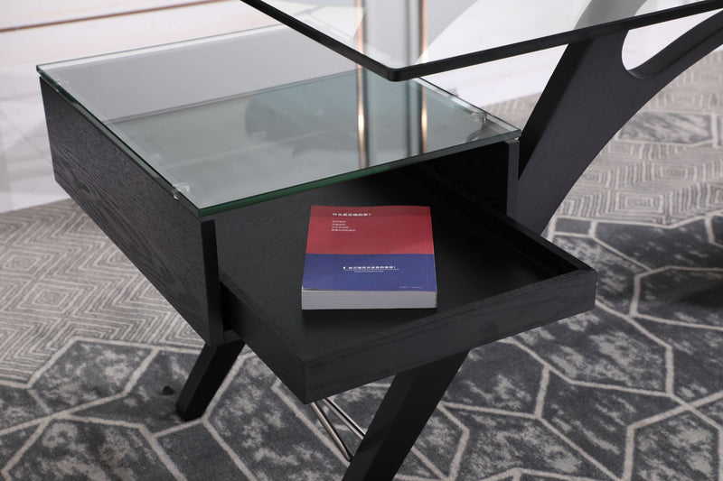 Suffolk - Contemporary Black Ash Desk — view 5