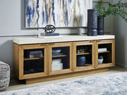 Adanworth - Accent Cabinet - Light Brown / Gray - R&R Furniture Gallery (Fountain Valley, CA)
