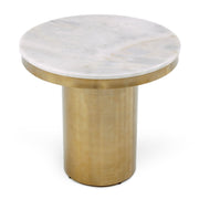 Rocky - Glam White & Gold End Table — view 2