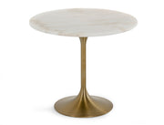 Collins - Glam White Marble & Gold Dining Table — view 4