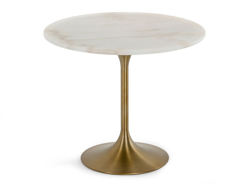 Collins - Glam White Marble & Gold Dining Table — view 4