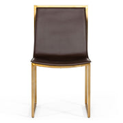 Dalton - Modern Brown Leatherette Dining Chair (Set of 2) — view 2