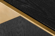 Perret - Glam Black Ash & Brushed Brass Modern Buffet — view 3