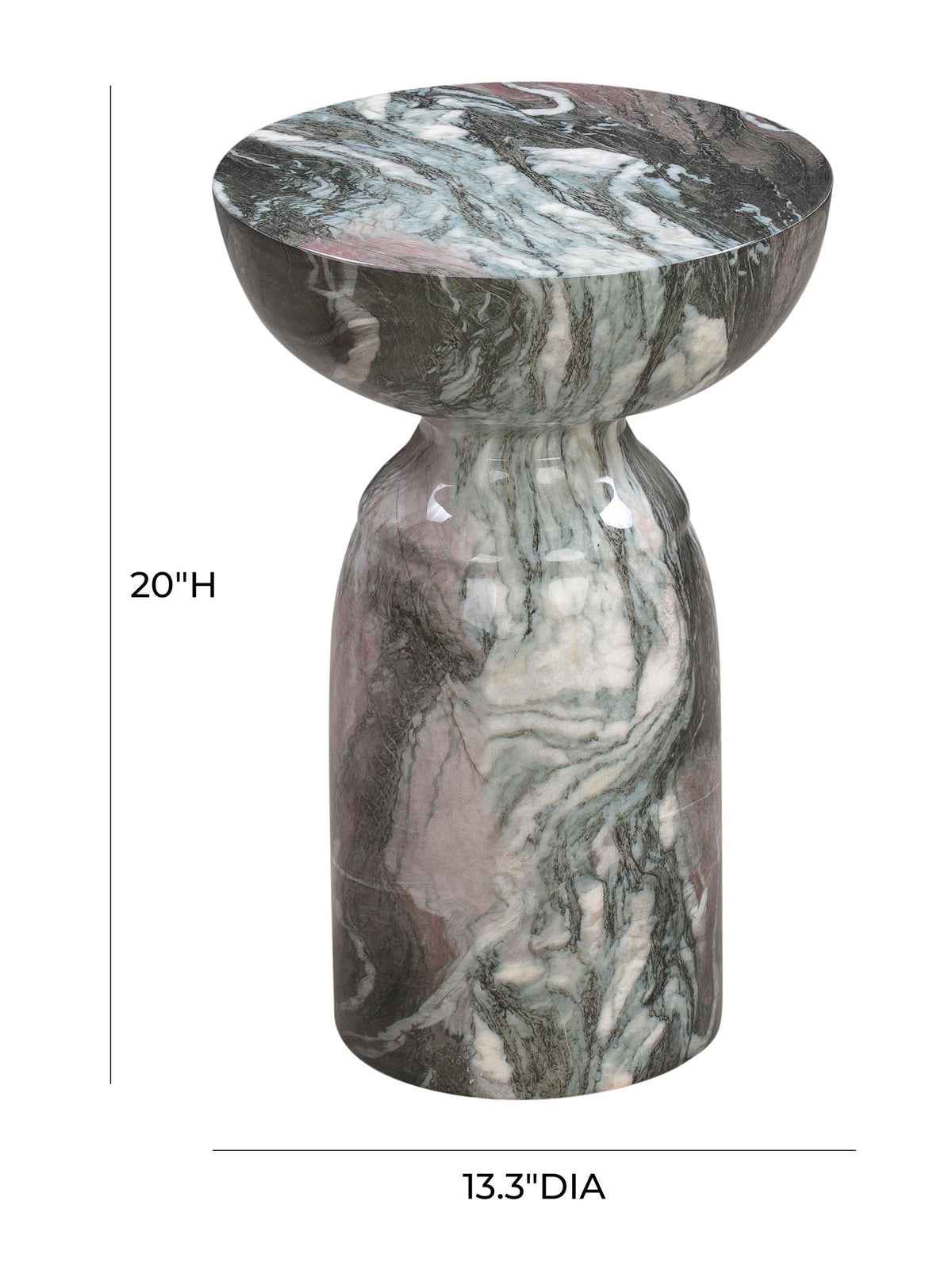 Rue - Marble Side Table - R&R Furniture Gallery (Fountain Valley, CA)
