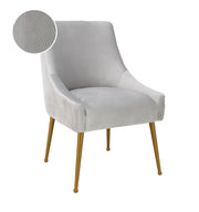 Beatrix - Pleated Velvet Side Chair - R&R Furniture Gallery (Fountain Valley, CA)