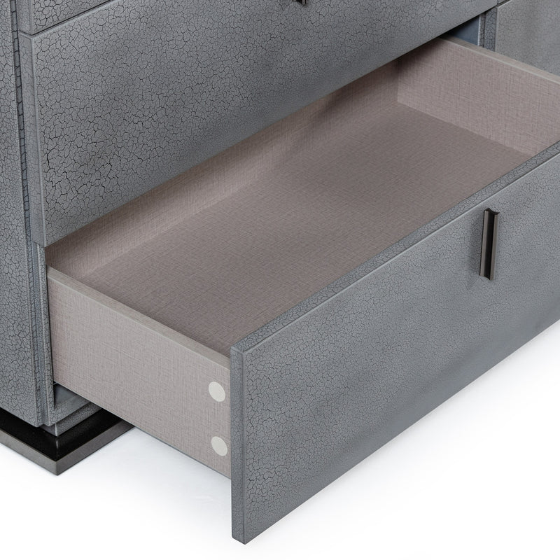 Buckley - Modern Grey Crackle Dresser — view 3