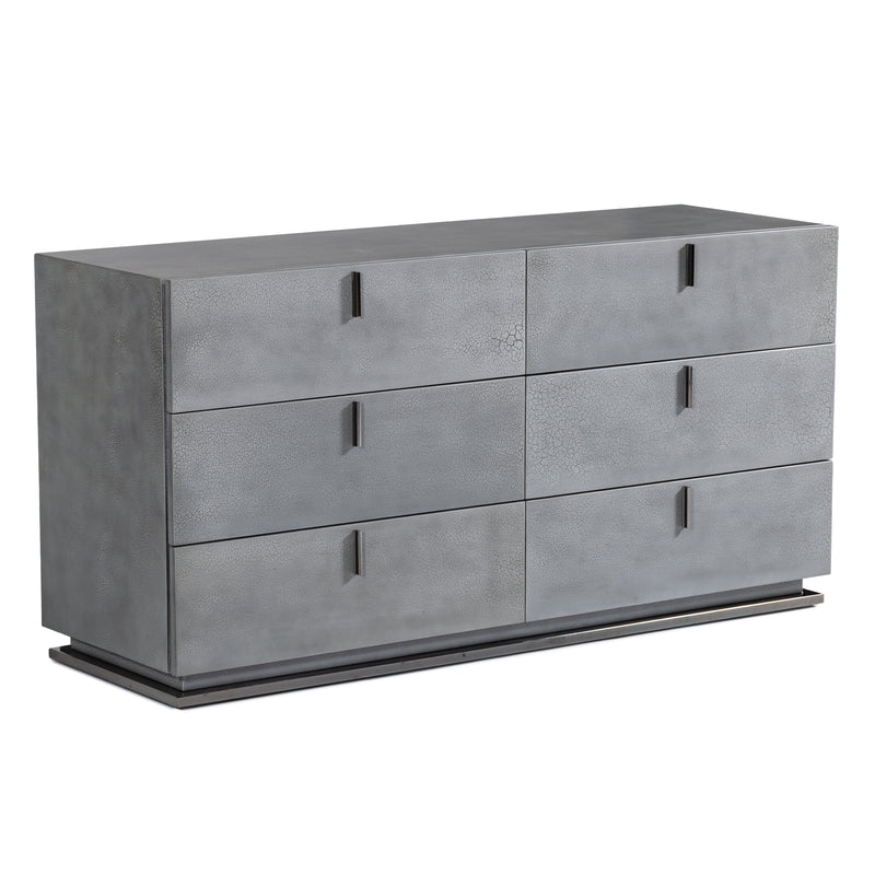 Buckley - Modern Grey Crackle Dresser — view 2