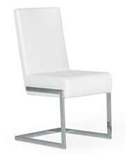 Batavia - Modern White & Stainless Steel Dining Chair (Set of 2) — view 4