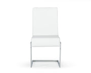 Batavia - Modern White & Stainless Steel Dining Chair (Set of 2)