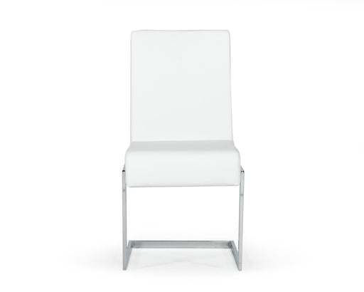 Batavia - Modern White & Stainless Steel Dining Chair (Set of 2)