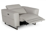 Lucca - Italian Modern Grey Armchair w/ Electric Recliner — view 2