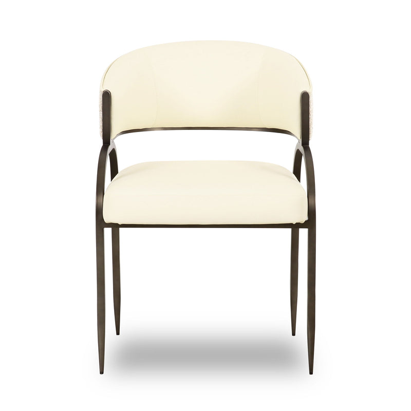 Tatum - Vegan Leather 2-Tone Dining Chair - R&R Furniture Gallery (Fountain Valley, CA)