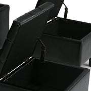 Dover - 3 Piece Storage Ottoman Contemporary Design - R&R Furniture Gallery (Fountain Valley, CA)