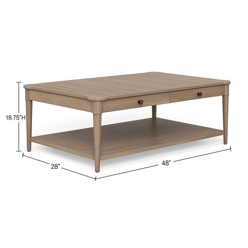 Cocktail Table With Two Storage Drawers And Casters - R&R Furniture Gallery (Fountain Valley, CA)