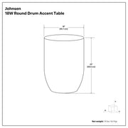 Johnsen - Cross Hatch Pattern Accent Table - Antique Gold - R&R Furniture Gallery (Fountain Valley, CA)