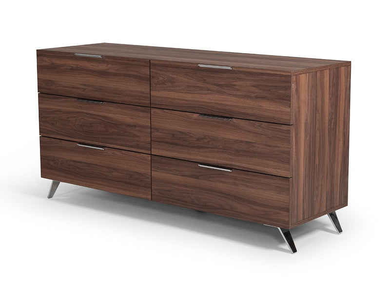 Brooklyn - Italian Modern Walnut 4-Piece Bedroom Set — view 4