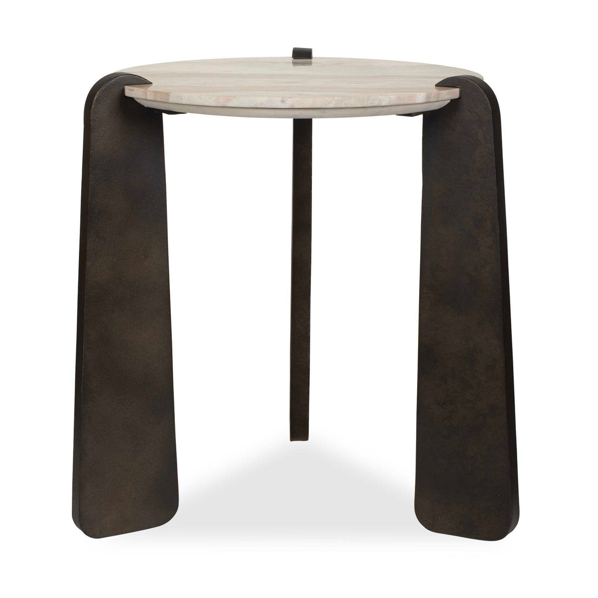 Talud - Modern Marble Side Table - Bronze / Gray