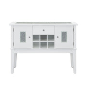 Elizaveta - Server - Faux Crystal Diamonds & White High Gloss - R&R Furniture Gallery (Fountain Valley, CA)