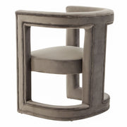 Kendra - Modern Grey Fabric Accent Chair — view 3