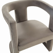 Kendra - Modern Grey Fabric Accent Chair — view 4